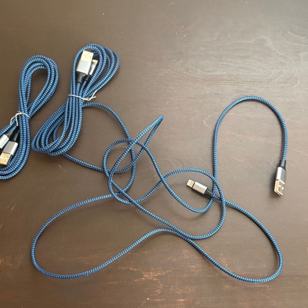 Nylon Braided Blue lightning Cable
